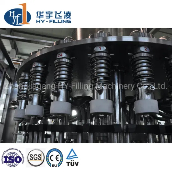 تعبئة المشروبات المعدنية الأوتوماتيكية بالكامل مصنع تعبئة المياه المعدنية المشروبات الغازية / البيرة / الفودكا ملء التعبئة آلة تعبئة زجاجات مياه الشرب